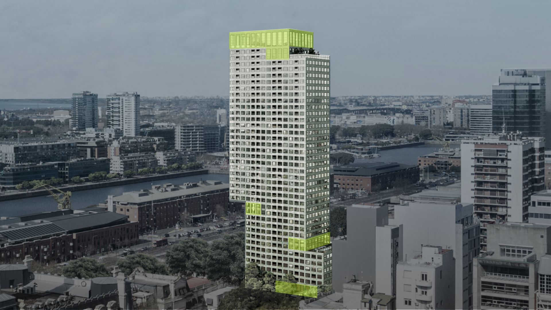 Amenities del edificio Huergo 475